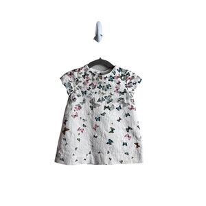 Zara Baby Girl Dress Mini Top Butterfly Print Pink Blue White Kids